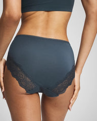 PETROL - Embraceable High-Leg Panty with Crochet Lace | Soma