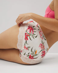 LE TIGRE FLORA MINI CH - Embraceable High-Leg Panty with Crochet Lace | Soma