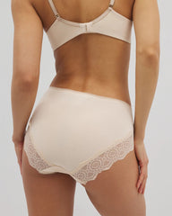 PALE SAND - Embraceable High-Leg Panty with Crochet Lace | Soma
