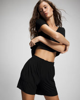 BLACK - Long Pajama Shorts | Soma
