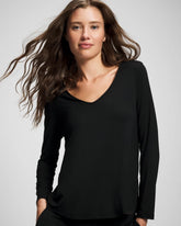 BLACK - Long-Sleeve Pajama Top | Soma