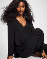 BLACK - Long Sleeve Pajama Tee | Soma