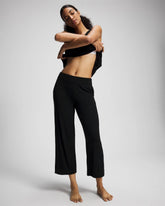 BLACK - Cropped Pajama Pants | Soma
