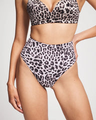 DIVINE LEOPARD MINI TAUPE - Tummy High-Waist Thong Panty | Soma