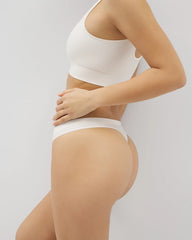 IVORY - Seamless Rib Thong Panty | Soma