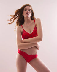 DARE ME RED - Tanga Panty with Lace | Soma