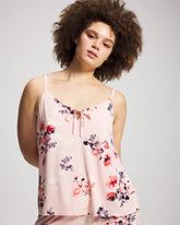 FLORAL DREAMS PINK BLUSH - Tie Front Camisole | Soma