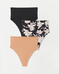 BLOOM BREEZE MULTIPACK - High-Waist Thong Panty 3 Pack | Soma