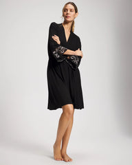 BLACK - Lace Robe | Soma