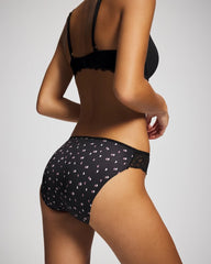 HALF MOON BLACK - Edge Bikini Panty with Lace | Soma
