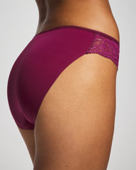 POMEGRANATE WINE - Edge Bikini Panty with Lace | Soma