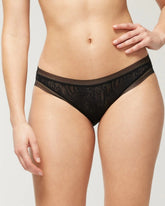 BLACK - Soma Bikini Panty with Stretch Lace | Soma