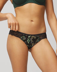 OASIS FRONDS BLACK - Bikini Panty with Enchanting Lace | Soma