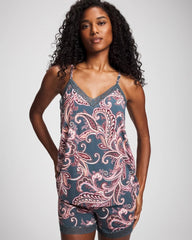 IMPERIAL PAISLEY MD PET - Lace Trim Pajama Cami | Soma