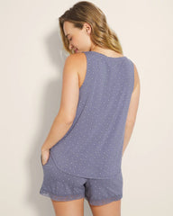 ON THE DOT EARL GRAY - Printed V-Neck Pajama Tank | Soma