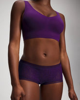 MAJESTIC PURPLE - Soma Boyshort Panty with Stretch Lace | Soma