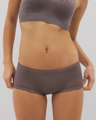 GRAY ABYSS - Soma Boyshort Panty with Stretch Lace | Soma