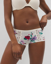 RHAPSODY FLORA M SUGAR - Boyshort Panty with Enchanting Lace | Soma