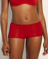 PAINT THE TOWN RED - Boyshort Panty with Enchanting Lace | Soma