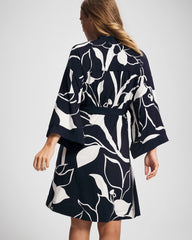 NOUVEAU FLORA NAVY - Short Robe | Soma