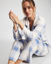 FROSTED PLAID BLUE - Long Sleeve Pajama Set | Soma