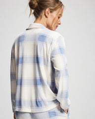 FROSTED PLAID BLUE - Long Sleeve Pajama Set | Soma