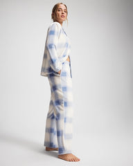 FROSTED PLAID BLUE - Long Sleeve Pajama Set | Soma