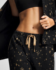 STELLAR SCENE BLACK/FOIL - Ankle Pajama Pant | Soma