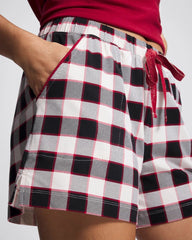 DREAMSCAPE PLAID BLACK - Pajama Shorts | Soma