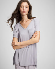 MOONSTONE - Short Sleeve Pajama Tunic Tee | Soma