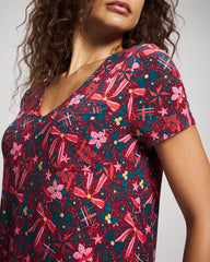 HOLLY JOLLY RED VELVET - Short Sleeve Sleepshirt | Soma