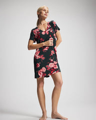 COTTAGE FLORAL GREEN - Short Sleeve Sleepshirt | Soma