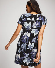 WHIMSICAL WINGS BLK MID - Short Sleeve Sleepshirt | Soma