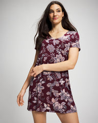 PAISLEY SPLENDOR PLUM - Short Sleeve Sleepshirt | Soma