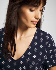 BELLE FOULARD NAVY - Short Sleeve Sleepshirt | Soma