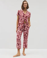 KASHMIR PAISLEY KISS - Piped Crop Pajama Pants | Soma