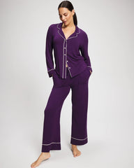 BLACKBERRY - Solid Piped Pajama Pant | Soma