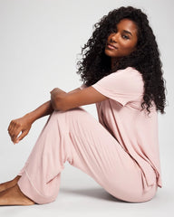 VINTAGE PINK - Solid Piped Pajama Pant | Soma