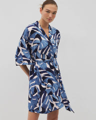 TROPICAL BREEZE SKY - Short Robe | Soma