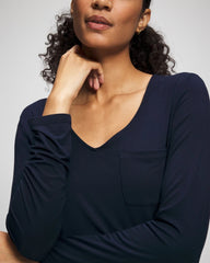 NIGHTFALL NAVY - Long-Sleeve Sleepshirt | Soma
