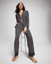MIDNIGHT STRIPE GREEN JOL - Printed Pajama Pant | Soma