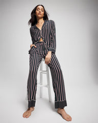 MIDNIGHT STRIPE GREEN JOL - Printed Pajama Pant | Soma