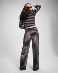 MIDNIGHT STRIPE GREEN JOL - Printed Pajama Pant | Soma