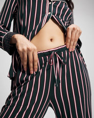 MIDNIGHT STRIPE GREEN JOL - Printed Pajama Pant | Soma