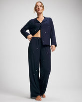 SILVER DEW DROP/NAVY - Printed Pajama Pant | Soma