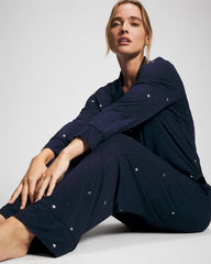 SILVER DEW DROP/NAVY - Printed Pajama Pant | Soma