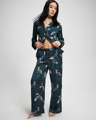 MIDNIGHT CRANES BLUE - Pajama Pants | Soma
