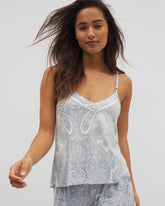GLOBAL PAISLEY GRAND C - Piped Pajama Cami | Soma