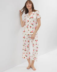 BERRY BEST CHAMPAGNE - Short Sleeve Notch Collar Pajama Top | Soma