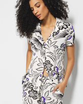 FLY BY NIGHT CHMPGNE DRMS - Short Sleeve Notch Collar Pajama Top | Soma